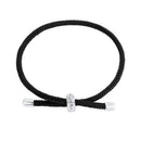 925 Sterling Silver and White Gold Plated Rope Bracelet for Men-1