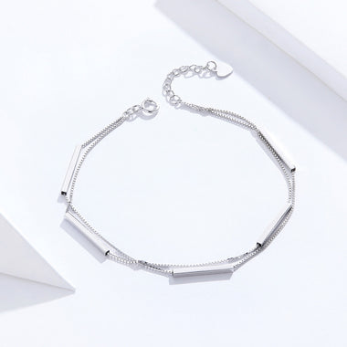925 Sterling Silver Bracelet 20cm for Women - 0