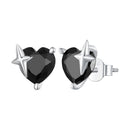 925 Sterling Silver Earrings with Pavé Setting and CZ-1