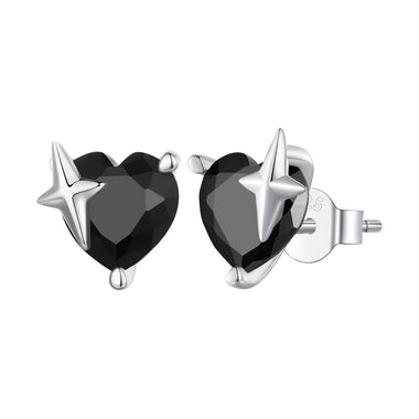 925 Sterling Silver Earrings with Pavé Setting and CZ