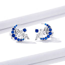 925 Sterling Silver Plated Platinum Pavé Setting CZ Earrings-2