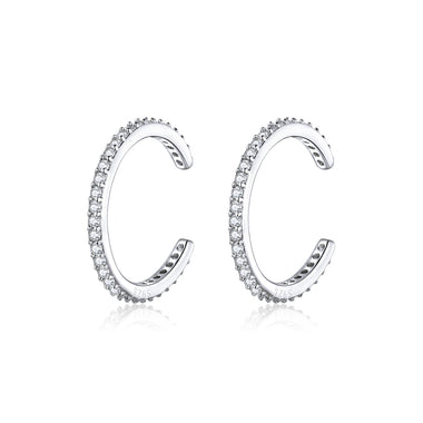 925 Sterling Silver Earrings with Pavé Set CZ