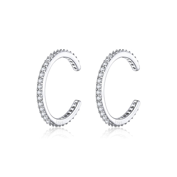 925 Sterling Silver Earrings with Pavé Set CZ