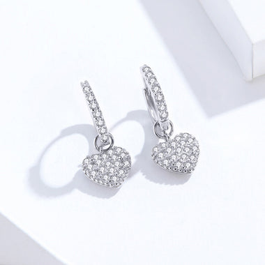 925 Sterling Silver CZ Pavé Setting Earrings for Women - 0