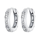 925 Sterling Silver Earrings with Oxidized Finish and Pavé Setting CZ for Women-1