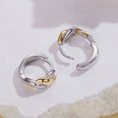 925 Sterling Silver Earrings with Plated White Gold and Gold for Women-6