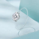 925 Sterling Silver White Gold Plated CZ Ring Size 6 for Women-2