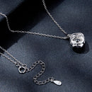 925 Sterling Silver Moissanite Pendant Necklace for Women, 39+5cm, Platinum Plated-4