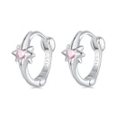 925 Sterling Silver White Gold Plated Earrings with CZ for Women-1