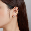 925 Sterling Silver Earrings with Pavé Setting CZ-7