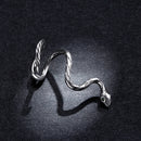 925 Sterling Silver Oxidized 2.5x1.9 cm Pavé Setting CZ Earrings for Women-6