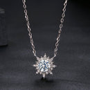 925 Sterling Silver 0.5 Carat Moissanite Necklace in White Gold Plating for Women-4