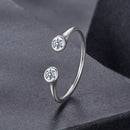925 Sterling Silver Moissanite Ring Size E-2