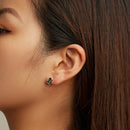 925 Sterling Silver Earrings with CZ and Oxidized Finish for Women-6