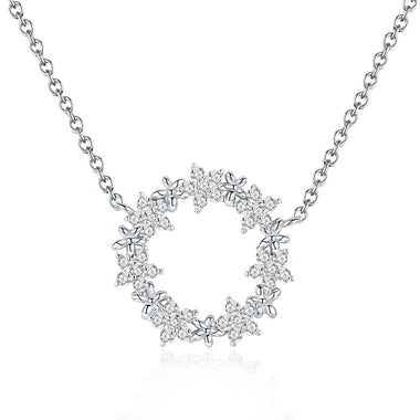 925 Sterling Silver Necklace with Pendant 1.6cm for Women