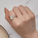 925 Sterling Silver Enamel CZ Plated Platinum Ring-6
