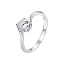 925 Sterling Silver 5mm Moissanite Ring for Women-1