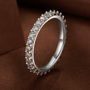 925 Sterling Silver Moissanite 0.03ct Ring Size 6-3