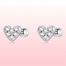 925 Sterling Silver Earrings with Pavé Setting CZ-6