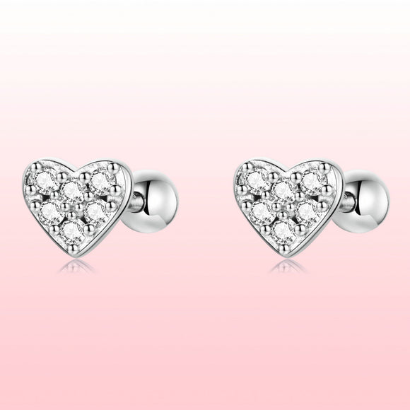 925 Sterling Silver Earrings with Pavé Setting CZ