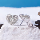 925 Sterling Silver Earrings with CZ in White Gold Plating for Women-2