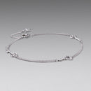 925 Sterling Silver White Gold Plated 21cm Pavé CZ Bracelet for Women-2