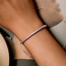925 Sterling Silver Plated Platinum 140mm Chain Thickness 3mm Bracelet for Women-5