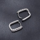 925 Sterling Silver Moissanite Earrings 1.4cm for Women-4