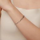 925 Sterling Silver White Gold Plated 15+6cm Adjustable Bracelet for Women-9