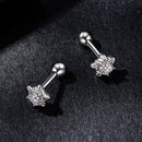 925 Sterling Silver Moissanite Stud Earrings 5mm for Women-5