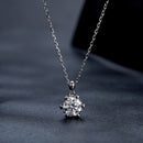925 Sterling Silver Moissanite Necklace 39cm+5cm Length for Women-3