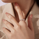 925 Sterling Silver Plated White Gold Ring for Women-7