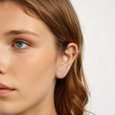 925 Sterling Silver CZ Oxidized Earrings 0.5*1.3cm for Women-6