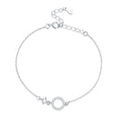 925 Sterling Silver Adjustable Bracelet with Pavé Set CZ for Women-2