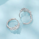 925 Sterling Silver Earrings with CZ White Gold Plating-5
