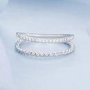 925 Sterling Silver Ring 6.0 Size with Pavé Setting CZ-4