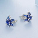 925 Sterling Silver Earrings with Enamel Process and Pavé Setting CZ-4