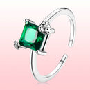 925 Sterling Silver Oxidized Pavé Setting CZ Ring for Women-3