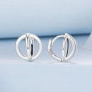 925 Sterling Silver Earrings - Oxidized Silver Finish, 1.3cm for Women-2