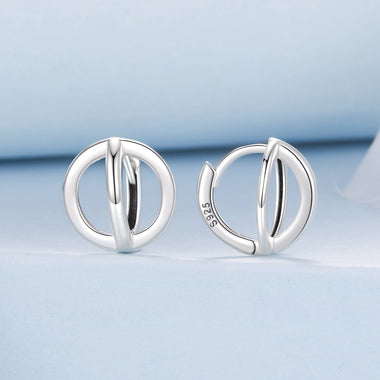 925 Sterling Silver Earrings - Oxidized Silver Finish, 1.3cm for Women - 0