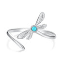 925 Sterling Silver Synthetic Turquoise Pendant 0.5*1.5cm for Women-1