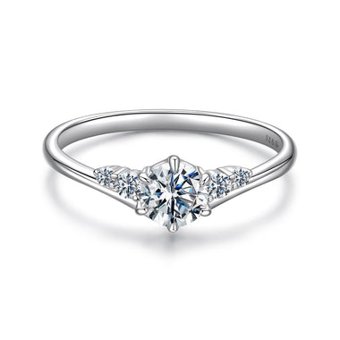 925 Sterling Silver Moissanite 0.15ct Ring Size 7 for Women