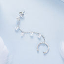 925 Sterling Silver Earrings with Pave Setting CZ - White Gold Plated for Women-5