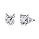 925 Sterling Silver Plated Platinum CZ Earrings for Women-1