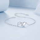 925 Sterling Silver Bracelet with Pave Setting CZ and White Gold Plating-6