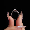 925 Sterling Silver Moissanite 0.5 Carat Ring for Women - Size 6-7
