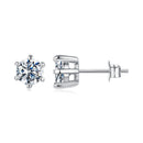 925 Sterling Silver 0.65 Carat Moissanite Earrings for Women-3
