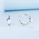 925 Sterling Silver Earrings with Quality Shell Pearl and Oxidized Silver for Women-2
