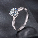 925 Sterling Silver Moissanite 0.65 Carat Ring Size 6 for Women-4