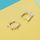925 Sterling Silver Earrings 14*3mm with 11mm Inner Diameter for Women-4